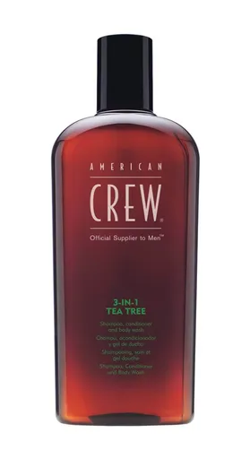 american Crew Șampon cu arbore de ceai 3in1 (Shampoo, Conditioner & Body Wash) 450 ml