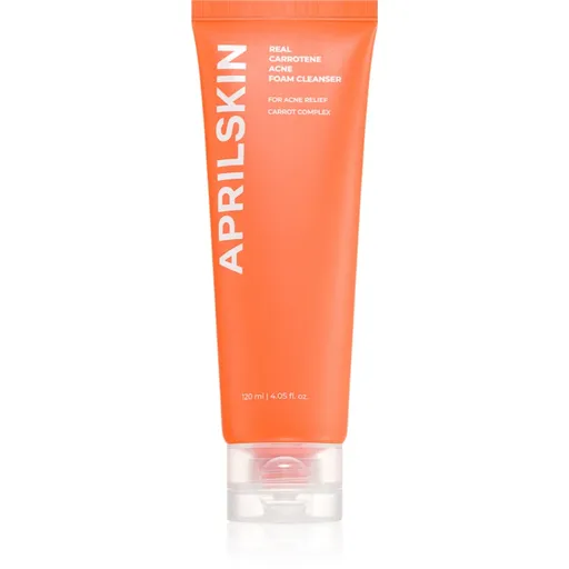 APRILSKIN Real Carrotene Acne Foam Cleanser Spuma curatare intensa. pentru ten acneic 120 ml