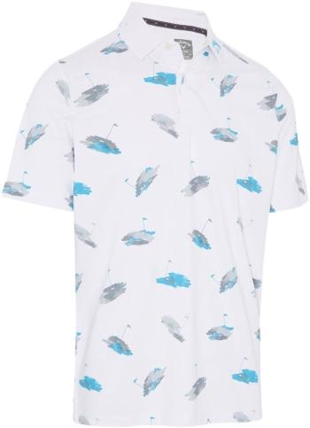 Callaway Golf Novelty Print Mens Bright White M Polo košeľa