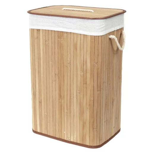 Compactor Coș pentru rufe murdare Bamboo dreptunghiular, natural, naturală