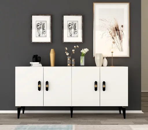 Consola, Hanah Home, Plus, 150x79x40 cm, Alb