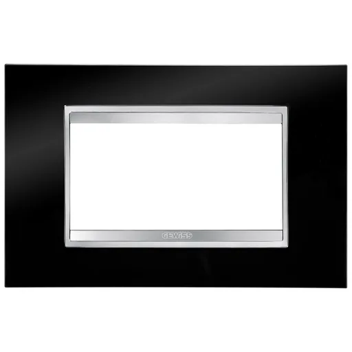 Rama ornament 4 module Gewiss Chorus Lux GW16204TN, negru toner