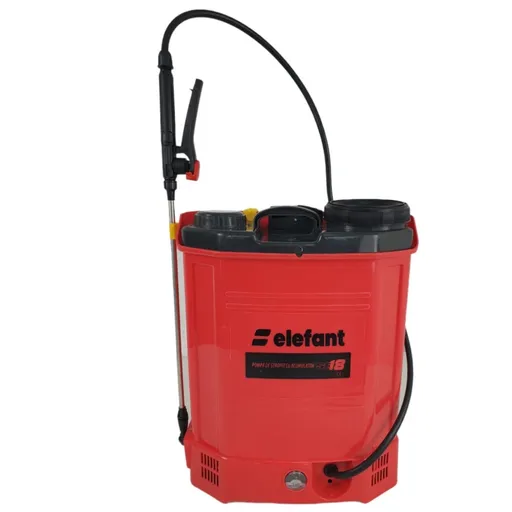 Pompa de Stropit cu Acumulator, Vermorel Electric - Elefant, 18 litri, 6 bar, Regulator, Lance 85 cm, 3 Duze