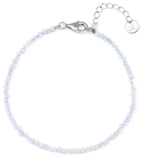 Agato Brățară minerală cu mărgele din calcedonie POL-B17/21L