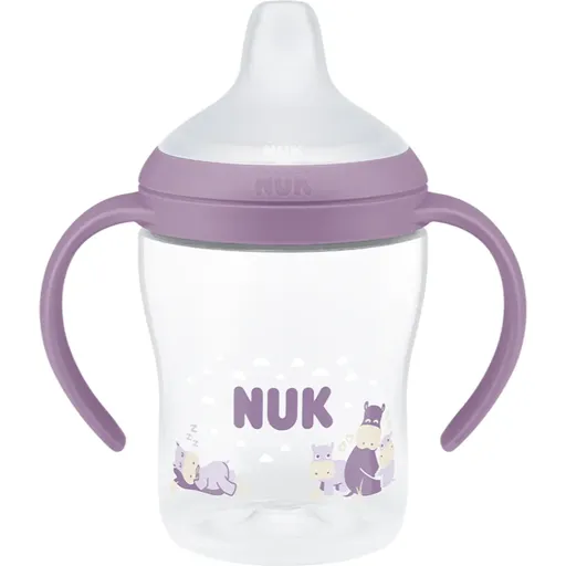 NUK Perfect Match Hippo biberon pentru învățare cu controlul temperaturii 6m+ 150 ml