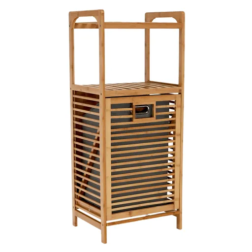 Coș pentru rufe Keri, bambus, gri