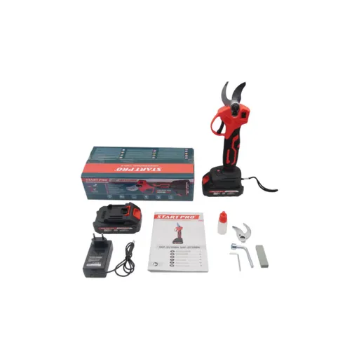 Foarfeca Electrica Pomi cu Acumulator StartPro SAP-21/28BM, Latime Taiere  28 mm, 20V, 2 Baterii x 2Ah Li-Ion, 60 Taieturi / min