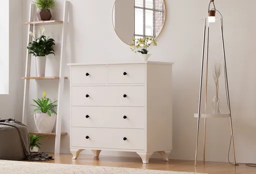 Dulap, Hanah Home, Rb-071, 90x86x40 cm, Alb mat