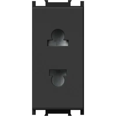 Modul Priza S. EURO 1M 16A ST IP20 Negru, TEM Modul TEM-VM21SB-U