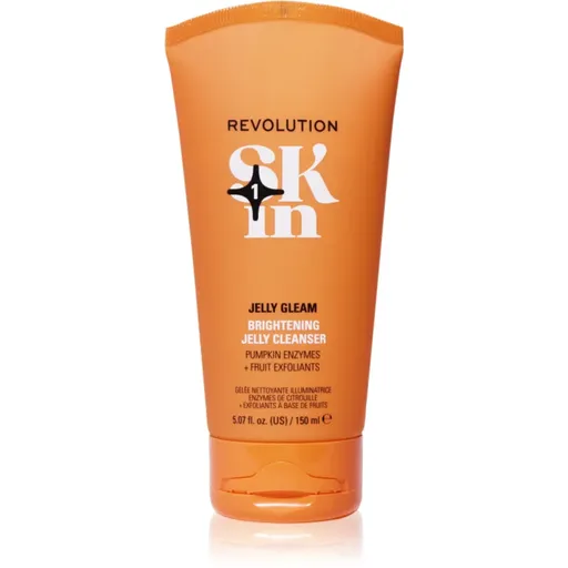 Revolution Skincare Be Bright Natural Fruit AHA Brightening Jelly Cleanser gel de curățare, cu efect de iluminare 150 ml