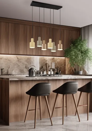 Lustra Agudo, TRIO, 85x27x150 cm, 40W, 6x E27, metal, multicolor