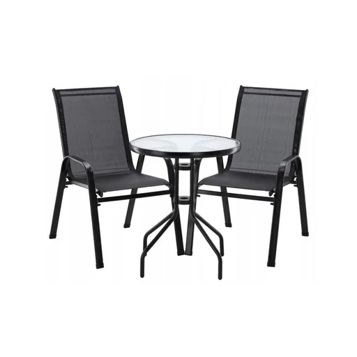 Set de grădină sau balcon Stela 3 buc., negru