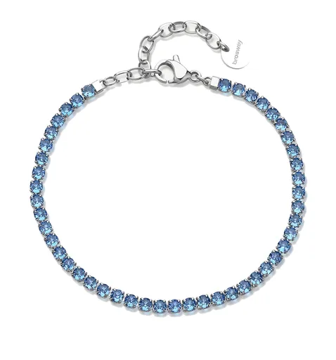 Brosway Brățară tenis din oțel cu zirconii albastre Desideri BEI107