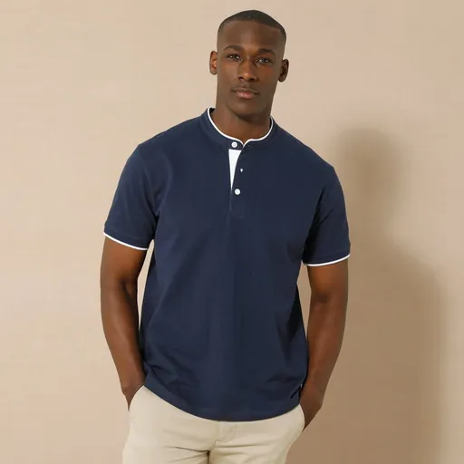 Tricou polo din piqué uni