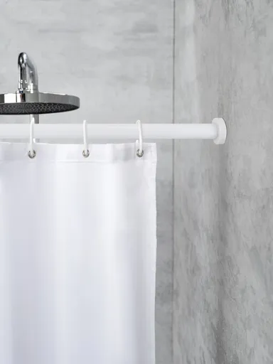 Bara pentru perdea de dus Luz, Wenko, 2.8x110-185 cm, aluminiu/plastic, alb