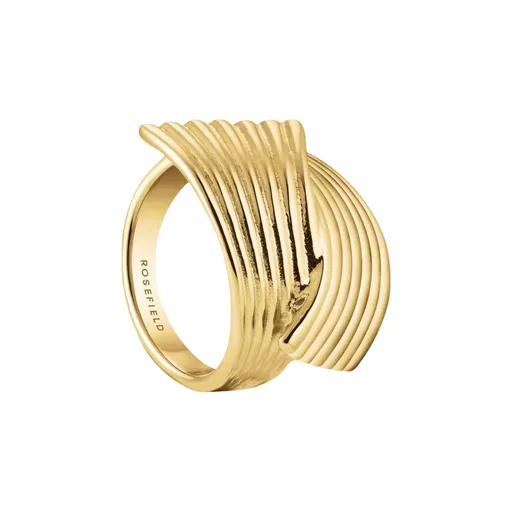 Rosefield Inel de design placat cu aur pentru femei JRSK 50 mm