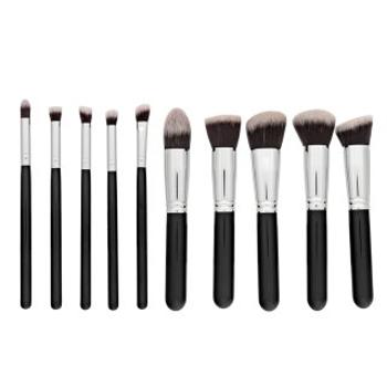 MIMO Makeup Brush Set Kabuki Black 10 Pcs sada štetcov