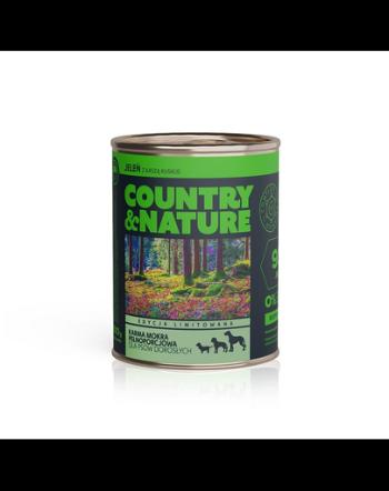 COUNTRY&amp;NATURE Hrana umeda caine, cu cerb si cuscus 800 g