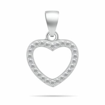 Brilio Silver Pandantiv in formă de inimă cu zircon cubic PT140W