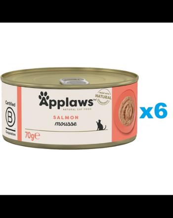 APPLAWS Cat Adult Mousse Salmon Hrana umeda pisici, mousse cu somon 6x70 g