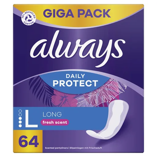 Always Absorbante Daily Protect Long Fresh Scent 64 buc