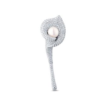 JwL Luxury Pearls Broșă strălucitoare 2in1 Floare Calla JL0816