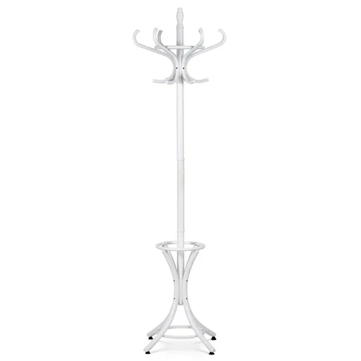 Cuier lemn masiv, alb mat, 185 cm, alb