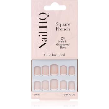 Nail HQ Square French unghii artificiale 24 buc