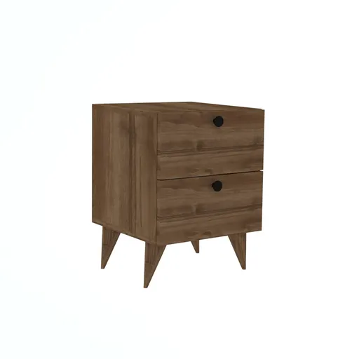 Noptieră Kada Walnut 2, maro închis