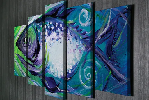 Tablou decorativ, BC050, 70 x 20 cm, Multicolor