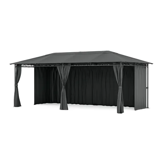 Blumfeldt Mondo 3x6 Foișor cu cadru metalic și pereți laterali.