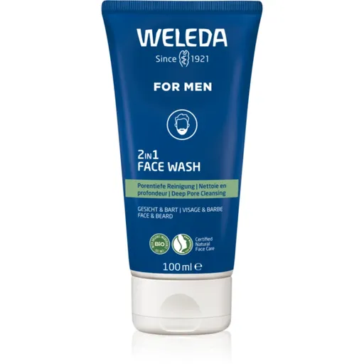 Weleda For Men 2v1 gel de curățare pentru față și barbă 100 ml