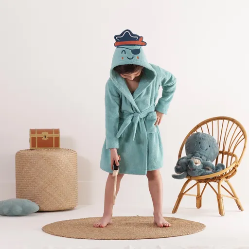 Halat de baie pentru copii cu glugă Pirate de Colombine des Petits