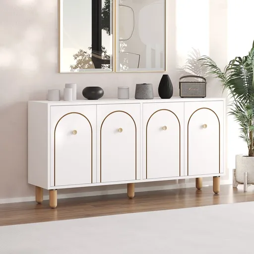 Consola, Hanah Home, Orıon, 150x73x36 cm, Alb