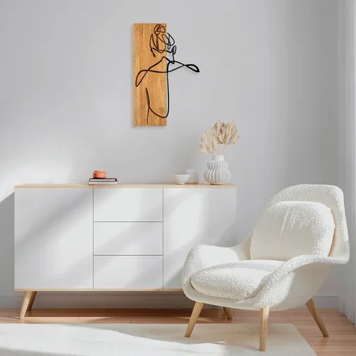 Decoratiune de perete, MA-295, Dimensiune: 36 x 58 cm, Nuc / Negru