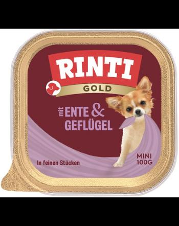 RINTI Gold Duck&amp;Poultry Mini rata si pasare conserva hrana pentru caini 100 g