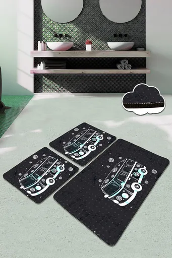 Set covorase de baie, L'essentiel Maison, Bus, Multicolor