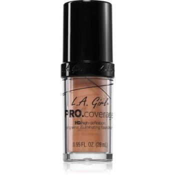 L.A. Girl Cosmetics PRO. Coverage fond de ten lichid iluminator culoare Nude Beige 28 ml