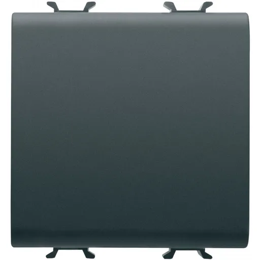 Intrerupator simplu 2 module Gewiss Chorus GW12031, negru satin