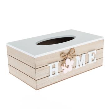 Cutie de lemn pentru batiste Home flower,24 x 9 x 14 cm