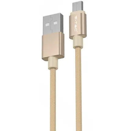 Cablu micro USB 1M platinum editon - auriu V-TAC SKU-8490