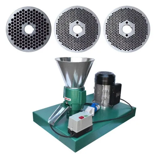 Granulator furaje Eurogran 150, 150 Kg/h, 3 matrite, motor inclus de 3.7 Kw, transmisie curea, monofazat 230V