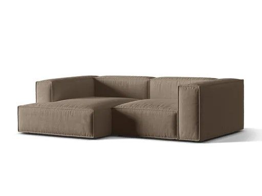 Coltar modular stanga 3 locuri, Nuria-215, Micadoni Home, 252x147x72 cm, tesatura structurata chenille, cappuccino