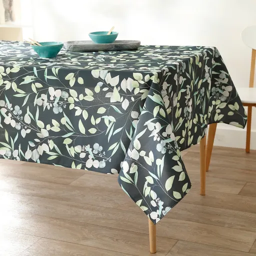 Față de masă din poliester cu imprimeu de frunze
