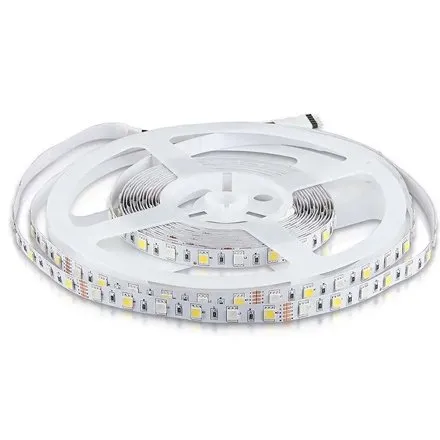 Banda LED SMD5050 60LED/M RGB + alb rece IP20 5M V-TAC SKU-212159