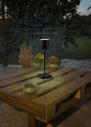 Lampa de masa Fernandez, RL, 12.5x12.5x38 cm, 1.5W, 1x SMD, plastic, negru mat