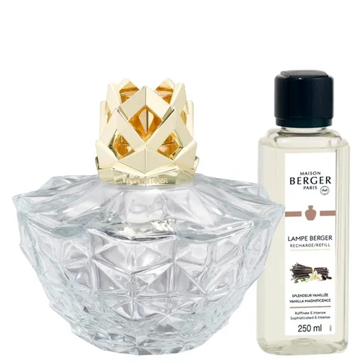Maison Berger Paris Set cadou lampă catalitică Kali transparenta + reumplere Vanilla Magnificence 250 ml