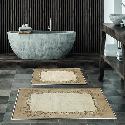 Set covorase de baie, L'essentiel Maison, Kt486 V2, Multicolor