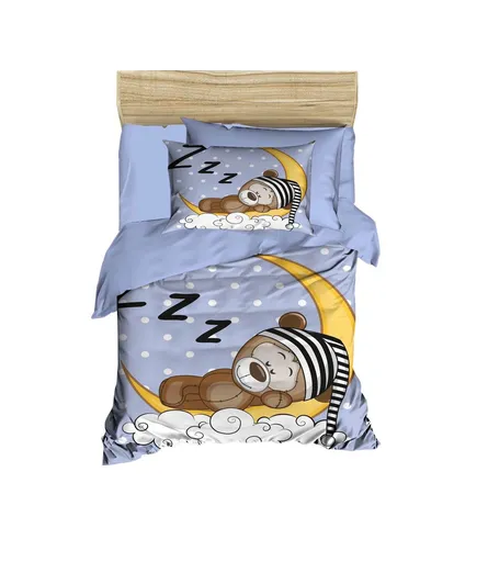 Lenjerie de pat pentru copii, L'essentiel Maison, PH171, Liliac / Galben / Maro