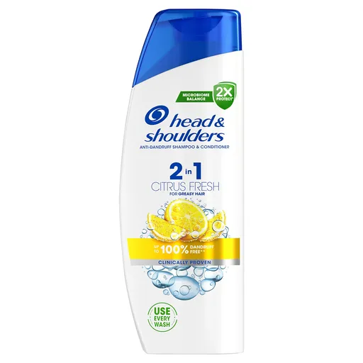 Head and Shoulders Șampon și balsam pentru păr gras 2în1 Citrus Fresh (Anti-Dandruff Shampoo & Conditioner) 330ml
